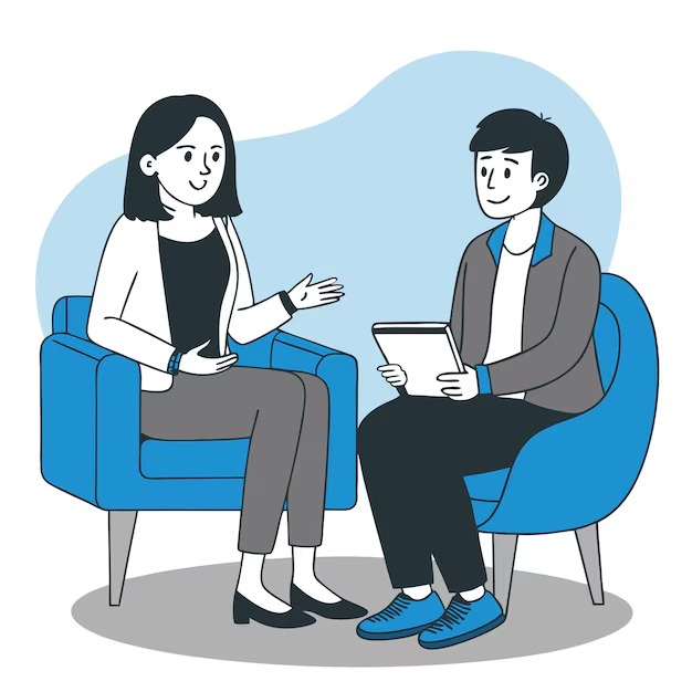 Pessoas conversando e se apoiando